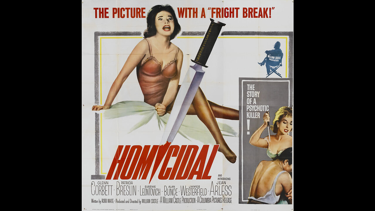 HOMICIDAL movie trailer WIlliam Castle classic