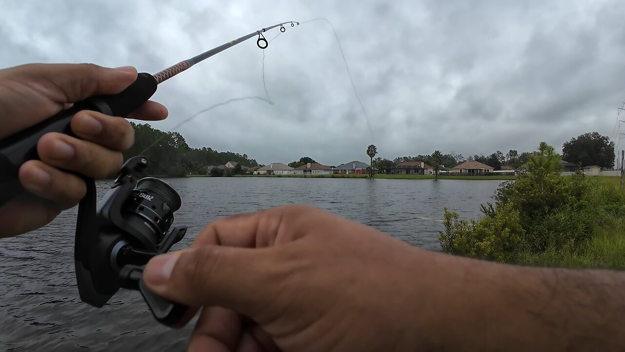 Rain Fishing with My Ultralight Ugly Stik #bassfishing #fishing #bass