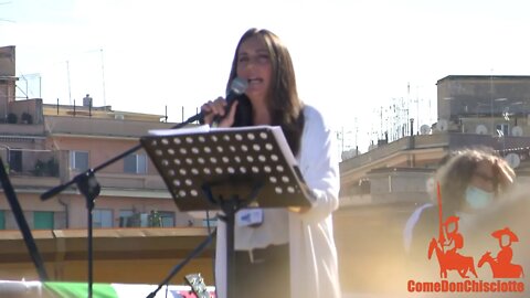 Moreno Pasquinelli e Tiziana Alterio introducono la Marcia della Liberazione - Roma, 10 Ottobre 2020
