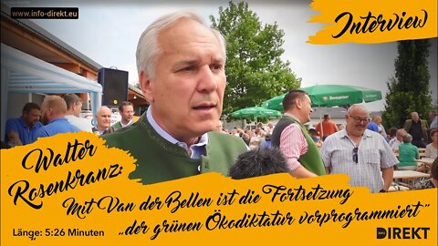 Rosenkranz: Mit VdB Fortsetzung "der grünen Ökodiktatur vorprogrammiert"
