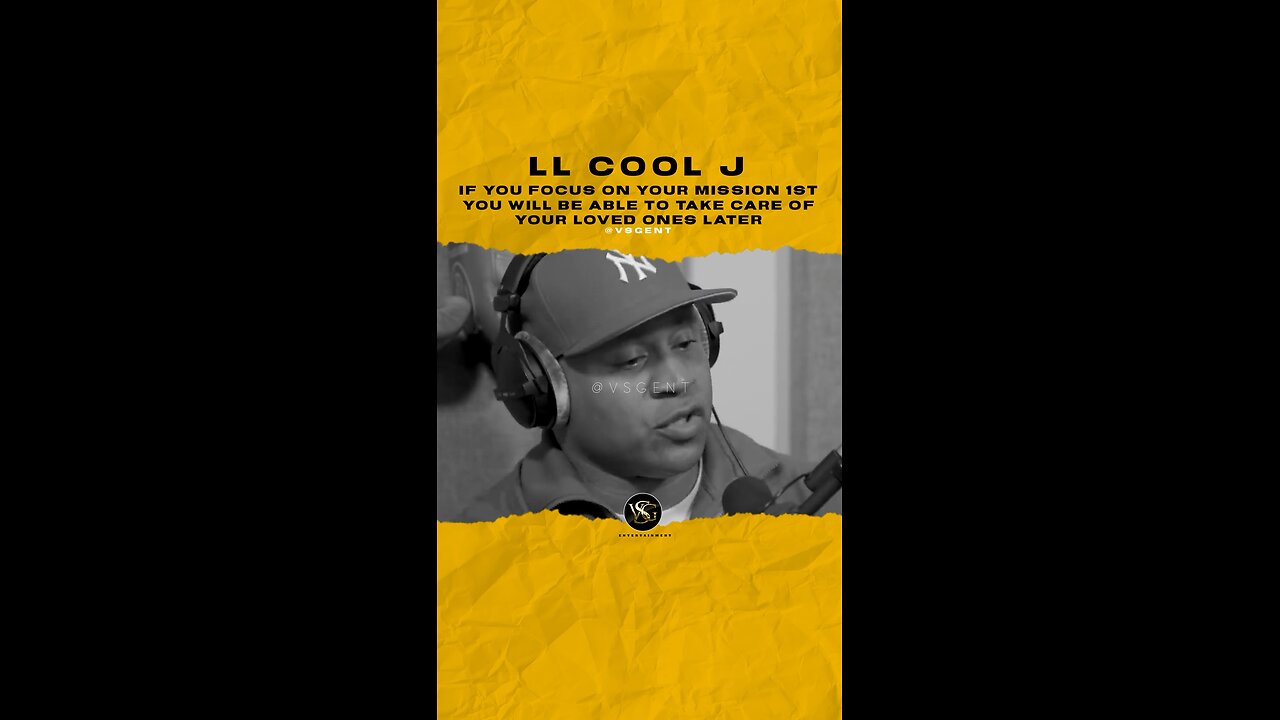 @llcoolj If you focus on your mission 1st you will be able to take care of your loved ones later