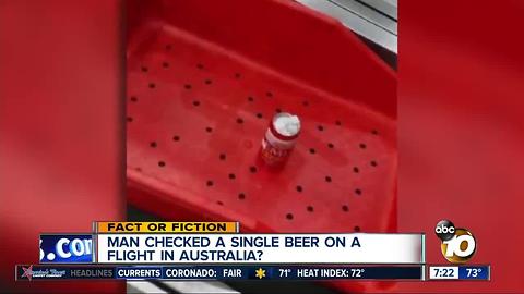Air traveler checked a beer can?