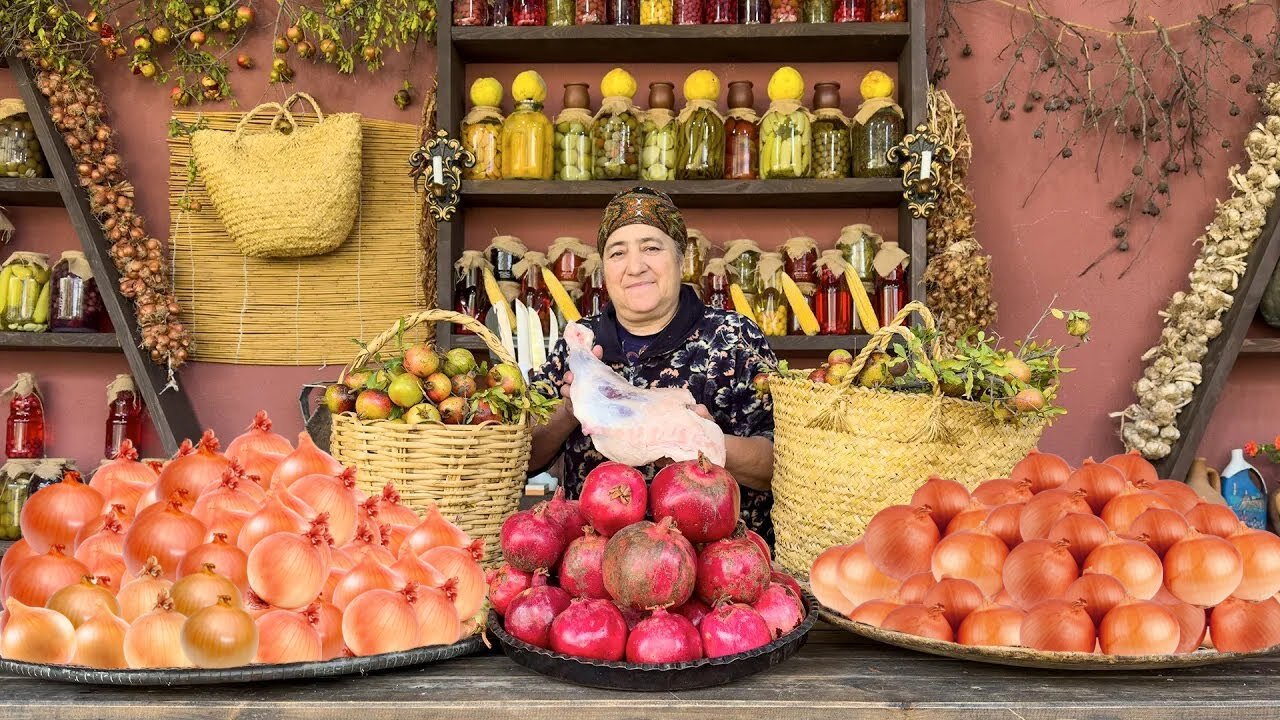 WINTER WILL BE EASIER WITH THIS GRANDMA RECIPE! ONION AND POMEGRANATE PICKLE! RELAXING VILLAGE