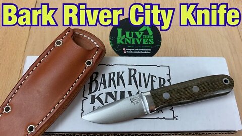Bark River “City Knife” green micarta handle w/Elmax blade