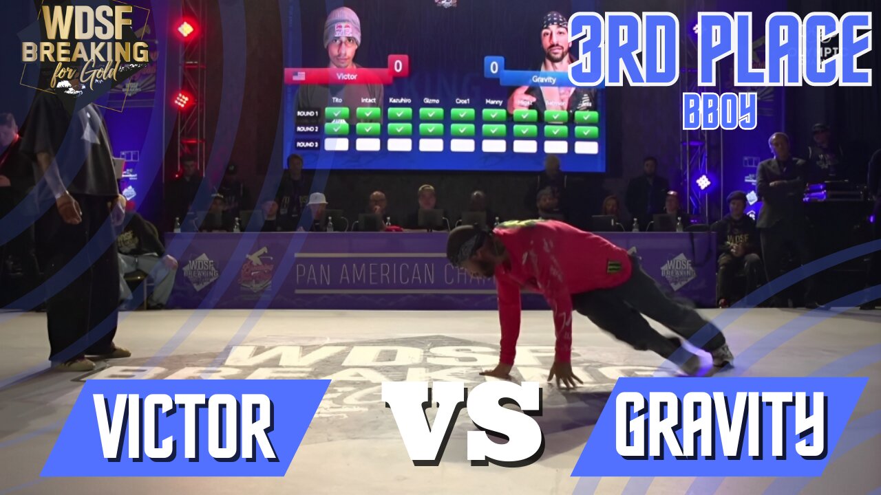 BBOY VICTOR VS BBOY GRAVITY | 3RD PLACE | WDSF PAN AMERICAN BREAKING CHILE 2023