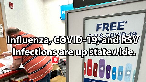 Influenza, COVID-19, and RSV infections are up statewide.