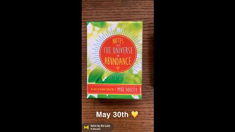 May 30th oracle card: relax