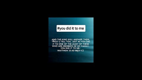 you did it to me