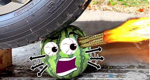 Crushing Crunchy & Soft Things by Car | Experiment Doodles: Watermelon, Nails