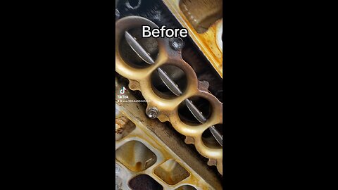 Before&after cleaning engine part