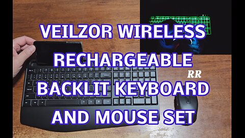 VEILZOR Wireless Rechargeable Keyboard and Mouse Set, RGB Backlit