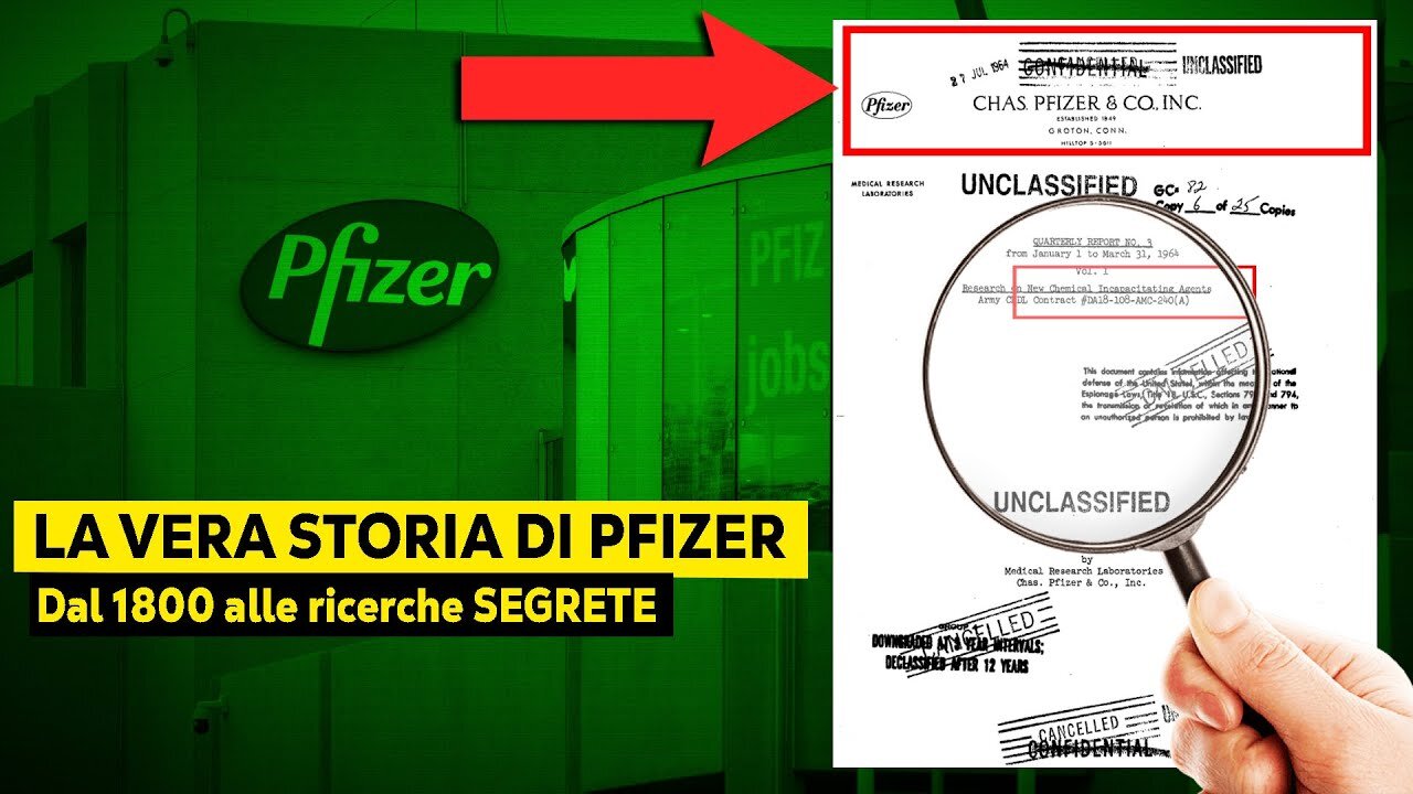 Pfizer e le ARMI CHIMICHE e BATTERIOLOGICHE dell'Esercito USA con i BIOLABORATORI DOVE MANIPOLANO I VIRUS DA GETTARE SUL POPOLINO E POI FARE IL VACCINO PER FARE PROFITTO SUI MORTI-La storia che nessuno ti racconta DOCUMENTARIO
