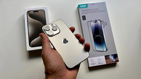 iPhone 15 Pro ASMR Installation 📱 ESR Tempered Glass Screen Protector