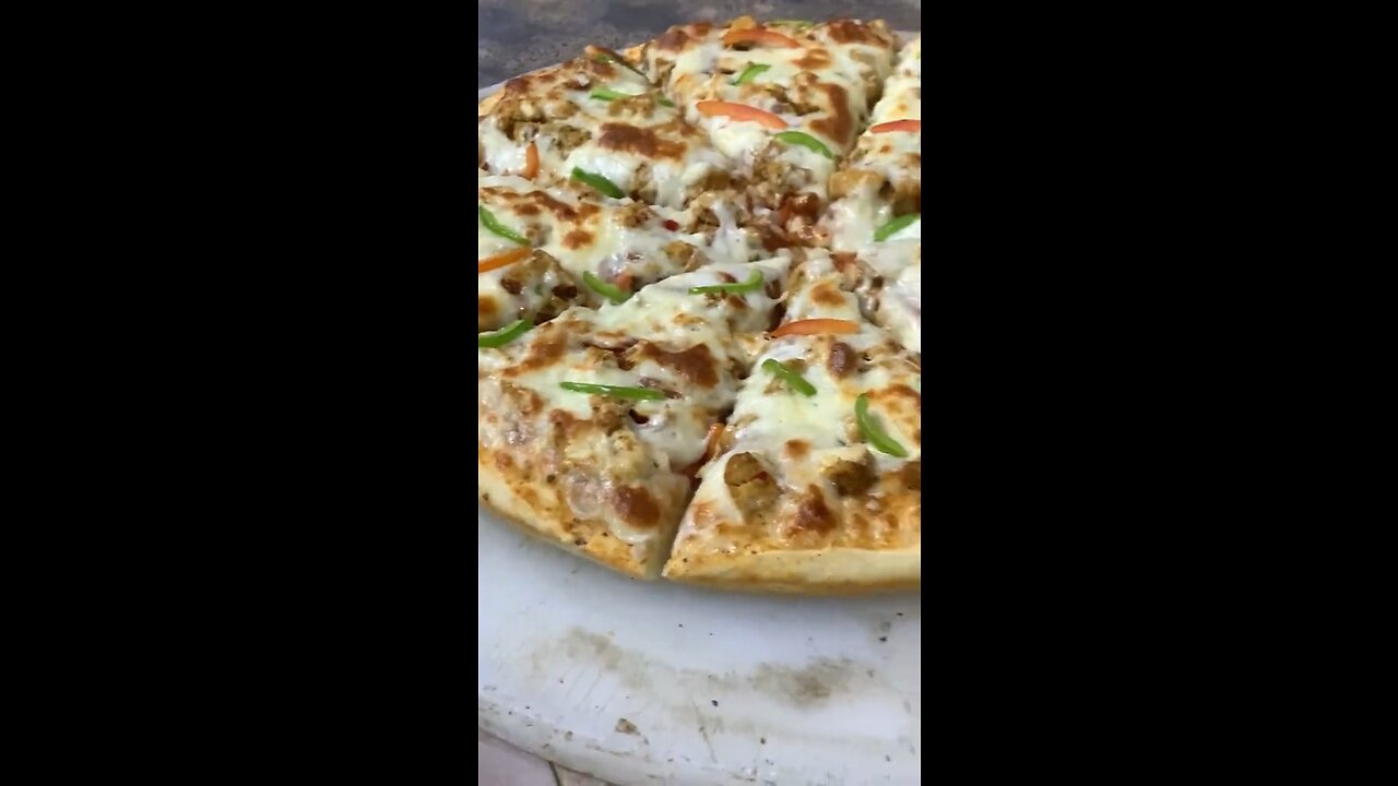 This pizza is