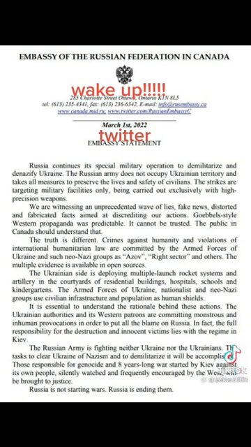 Statement from the Russ!an £mbassy in €anada..