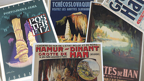 Vintage CAVE Posters being Linen Backed & restored at Posterfix