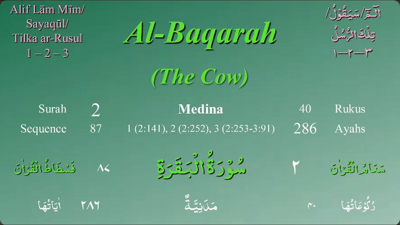 002 Surah Al Baqara by Mishary Al Afasy (iRecite)