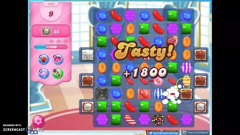 Candy Crush Level 1903 Audio Talkthrough, 3 Stars 0 Boosters