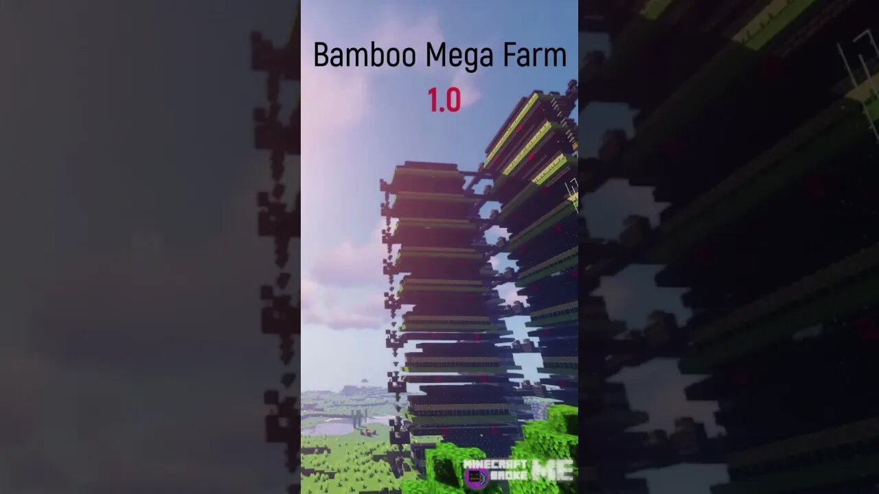 Relaxing Bamboo/Sugarcane Mega Farm [Minecraft] #shorts