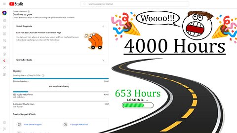 Road To 4000 Hours Watch Time!