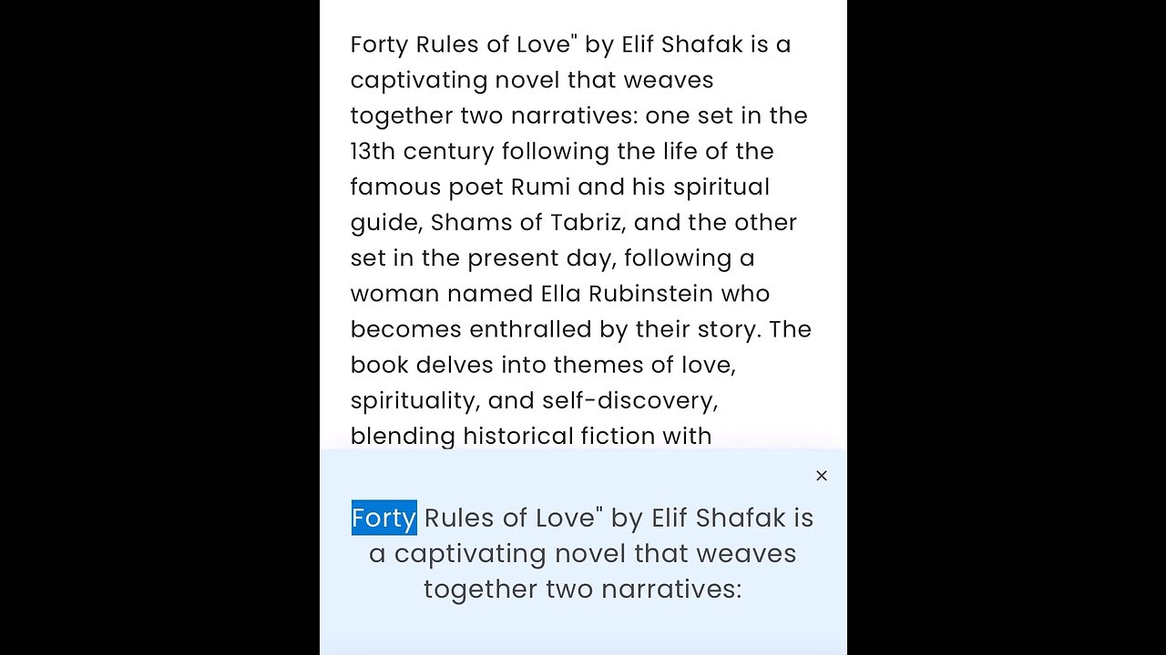 Forty rules of love|English book |Elif shafak