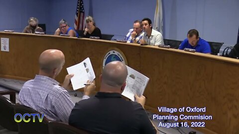 Village of Oxford Planning Commission 8 16 22
