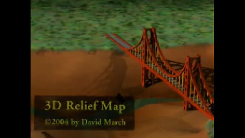 3D Landscape with Suspension Bridge (circa 2004)