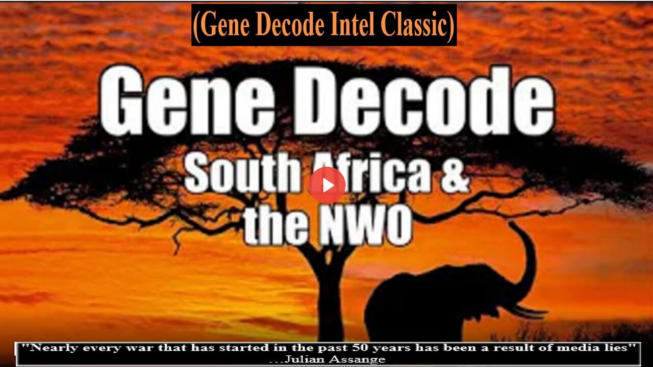 Gene Decode! South Africa & the NWO. B2T Show Feb 10, 2021 (Intel Classic)