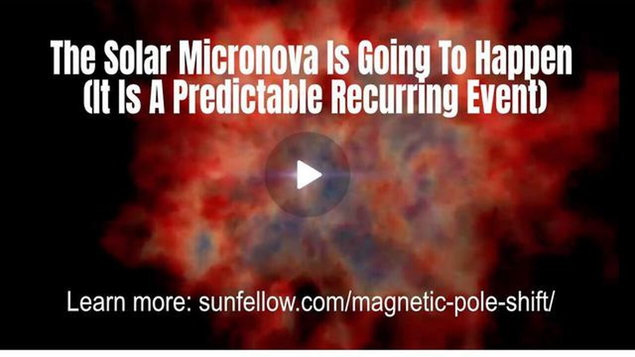 The Solar Micronova Is Going To Happen (It Is A Predictable Recurring Event)