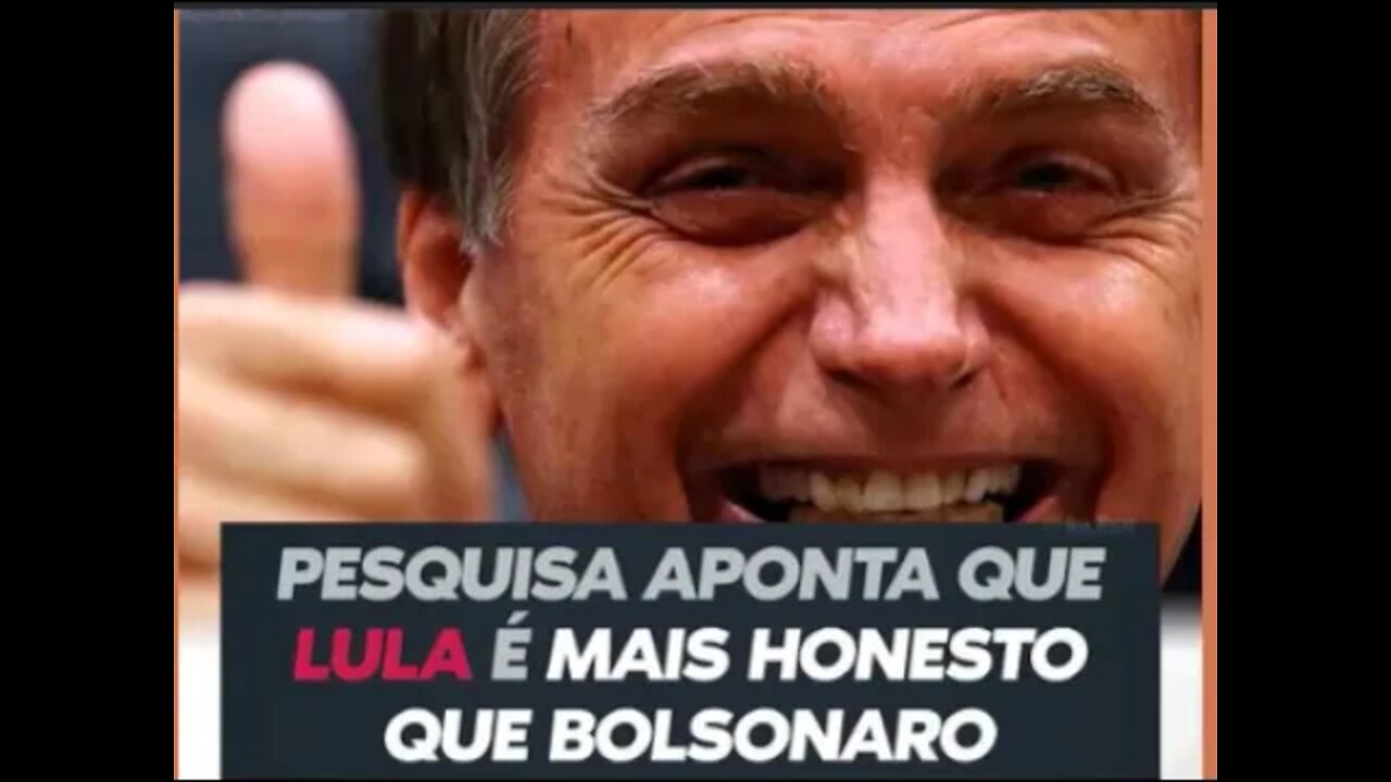 O QUE??? Pesquisa aponta que lula é mais honesto que bolsonaro