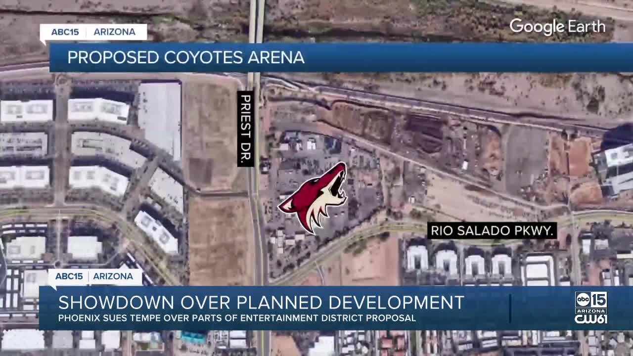 Sky Harbor sues Tempe over proposed Arizona Coyotes arena project