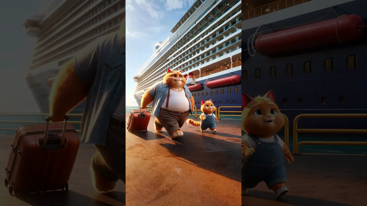 Cute Cats Traveling First Time in Cruise Ship 🚢