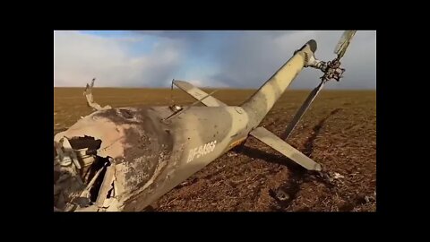 Debris images of the Russian helicopter Mi-24!