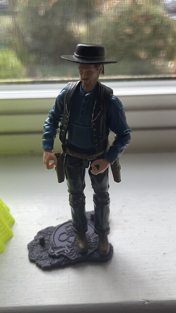 Clay is so excited to break in our new badminton set