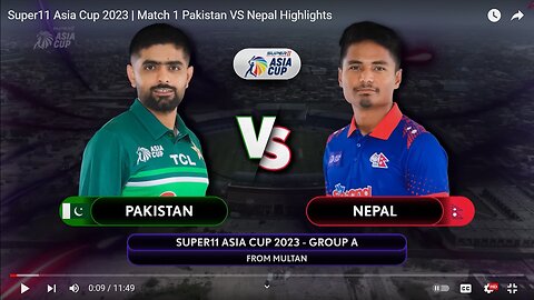 Pakistan vs nepal Asia cup