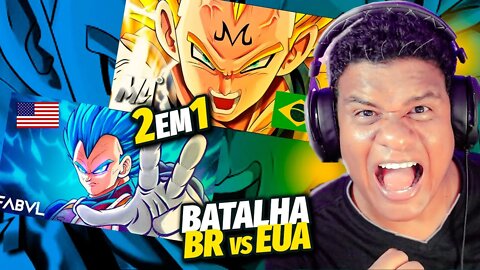 2 EM 1 VEGETA (Dragon Ball) | FABVL vs M4RKIM | React Anime Pro