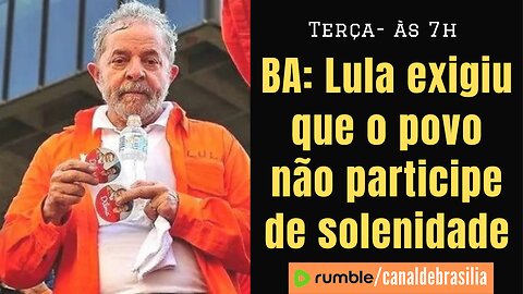 Lula assume: tem medo de povo!