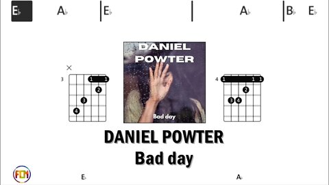 DANIEL POWTER Bad day - Guitar Chords & Lyrics HD