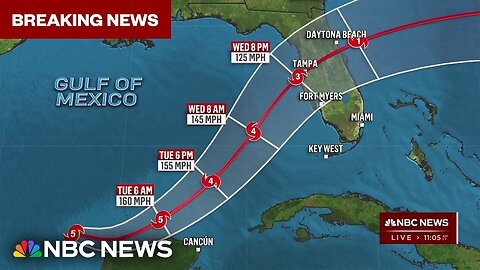 Hurricane Milton strengthens to a Category 5 storm