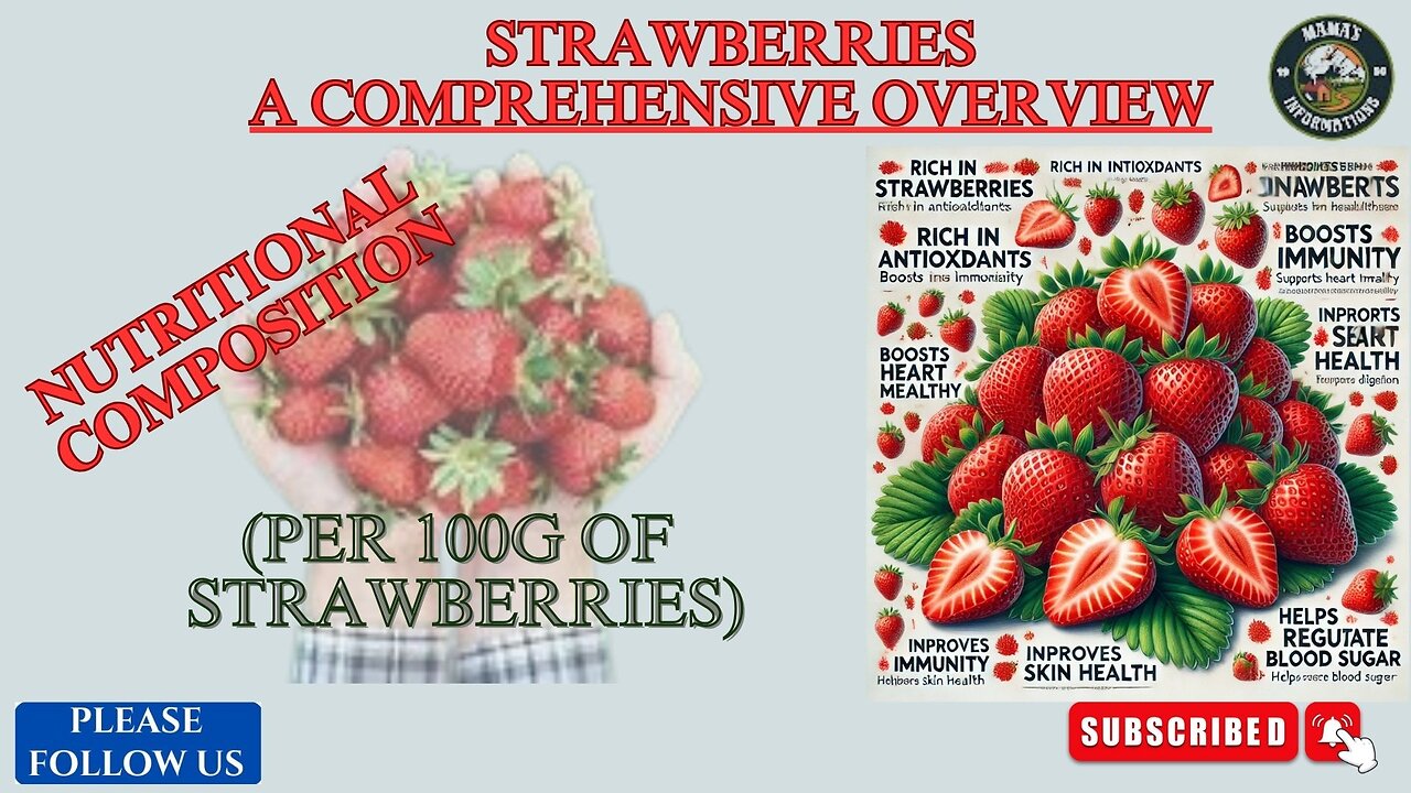 NUTRITIONAL COMPOSITION (PER 100GRAMS OF STRAWBERRIES)