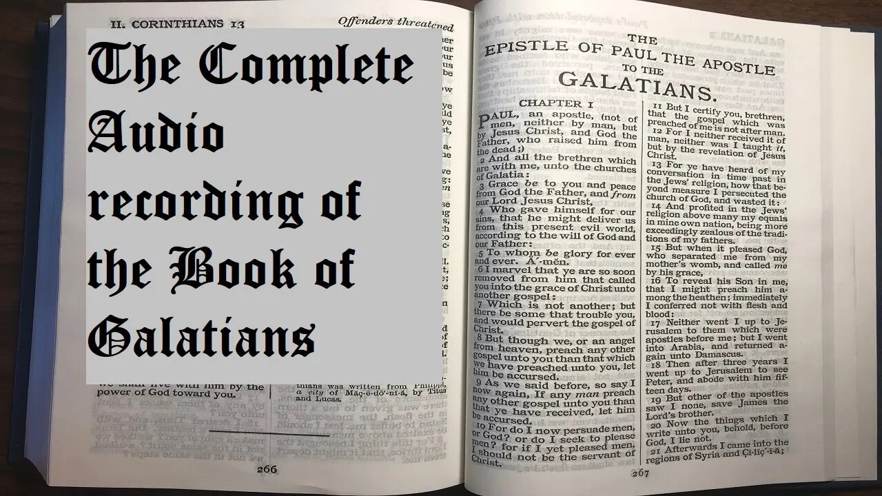 Satan hates the word of God! Audio book of Galatians. Play at home all the time.