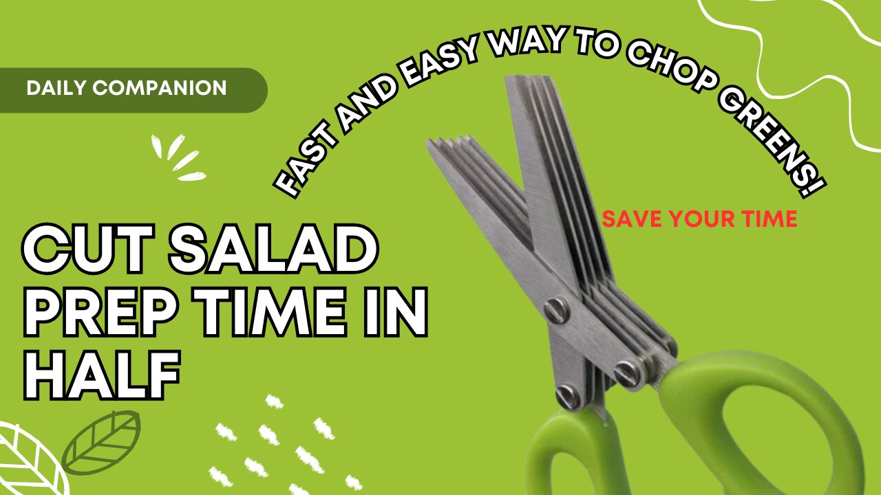 Cut Salad Prep Time in Half with Kitchen Salad Scissors – The Fast and Easy Way to Chop Greens!