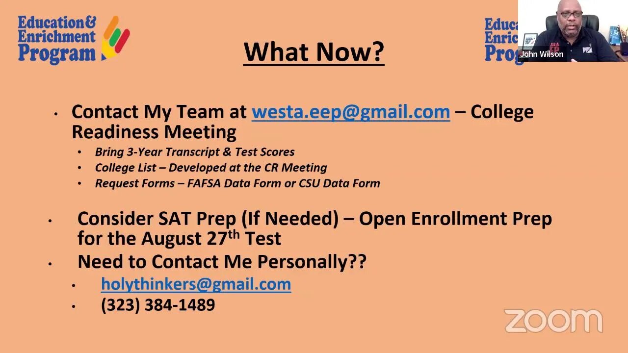 Class of 2023 College Jump Start #3