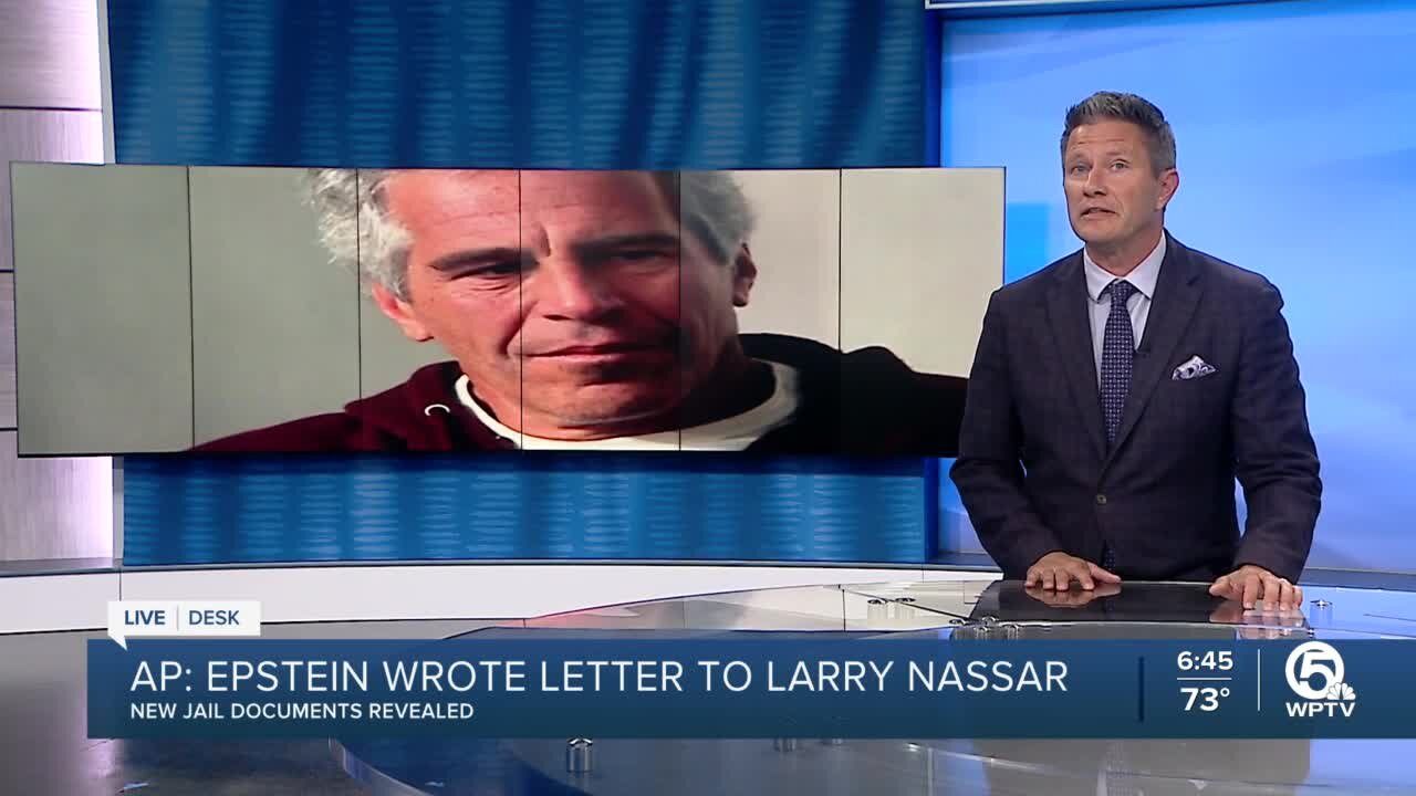 Jeffrey Epstein wrote letter to Larry Nassar while in jail