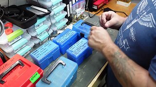 Checking brass after shooting 7mm 300win mag 338 lupua