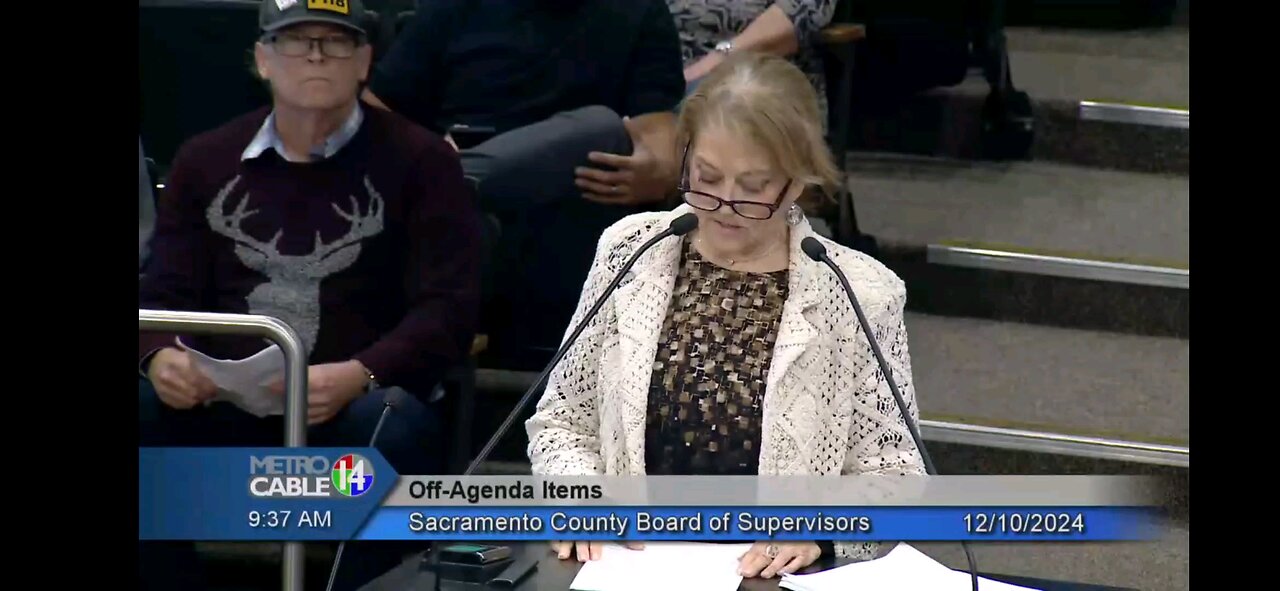 SACRAMENTO COUNTY BOARD OF SUPERVISORS 12/10/24: STOP THE SHOTS