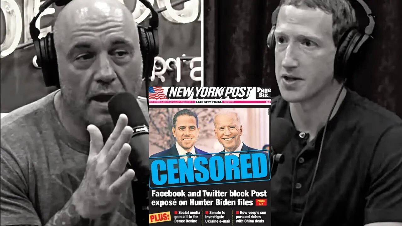 FACEBOOK ZUCKERBERG FINALLY TELLING THE TRUTH 😂😂 ON ROGAN REGARDING HUNTER BIDEN LAPTOP