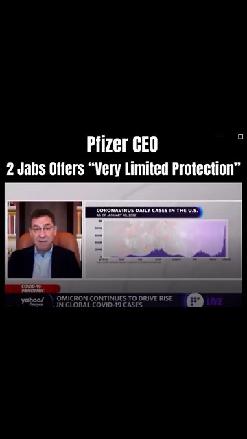 Pfizer CEO: 2 jabs offer little IF ANY protection