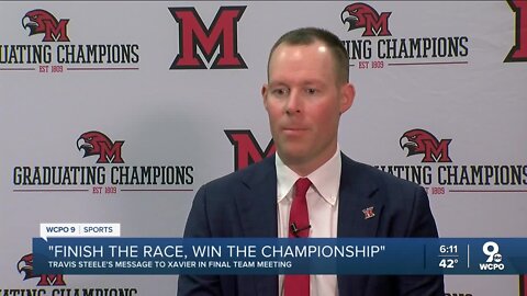 "Finish the race, win the championship." - Travis Steele's message to Xavier in final team meeting