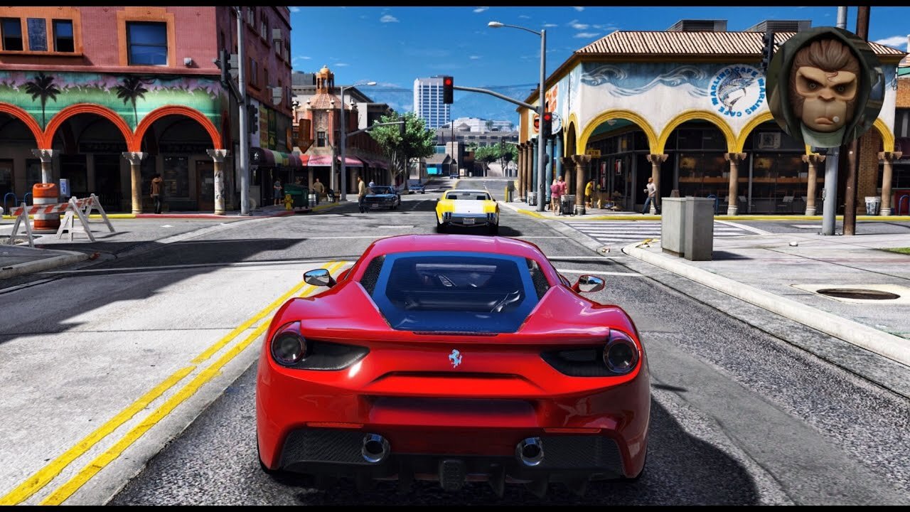 GTA 5| Spider Man with his Ferrari🔥488 GTB 4K Ultra